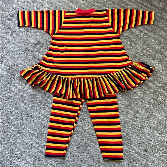 Vintage Girl’s School Two-Piece Striped Outfit - Picture 2 of 16